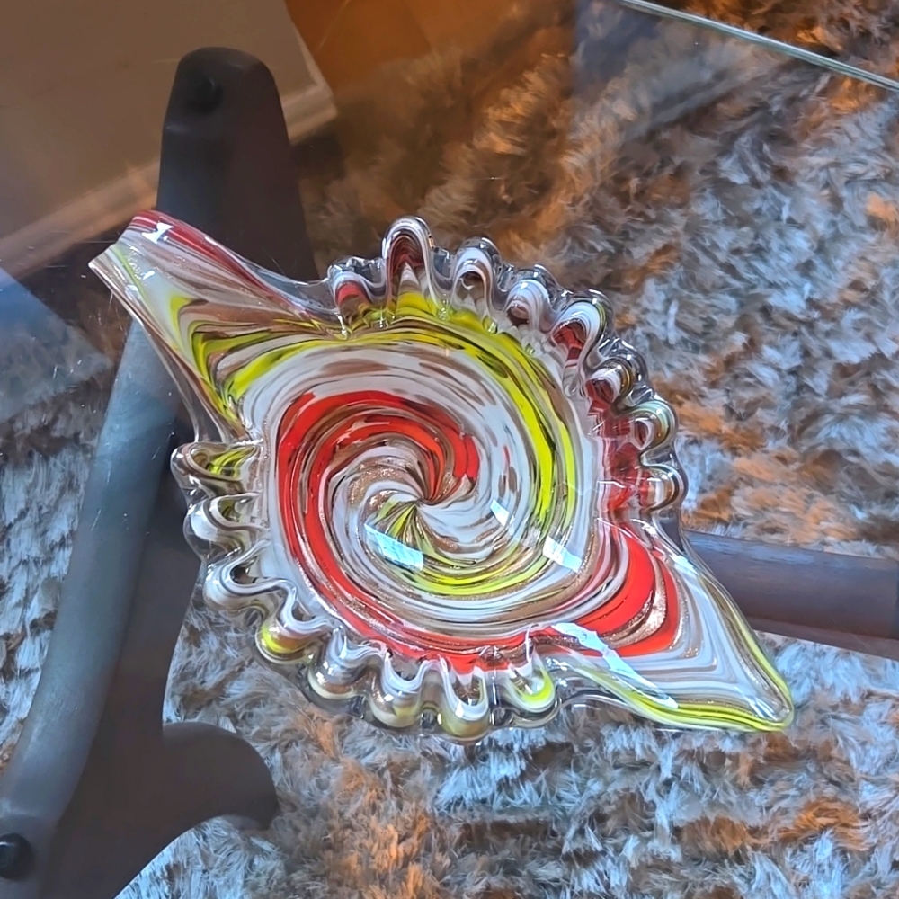 Mid Century Murano glass candy dish / ashtray